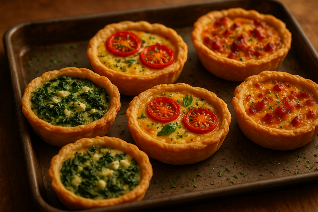mini quiches gourmet surtidas listas para servir