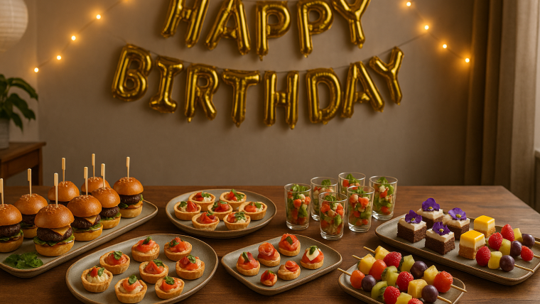 comida para cumpleaños en casa bandejas gourmet sin complicaciones