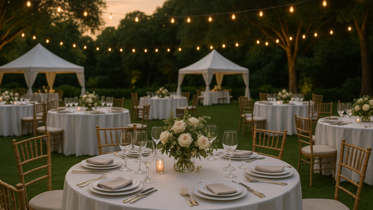 menaje y mobiliario para eventos al aire libre
